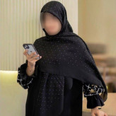 شال و روسری مشکی اسلپنخ نگینی
